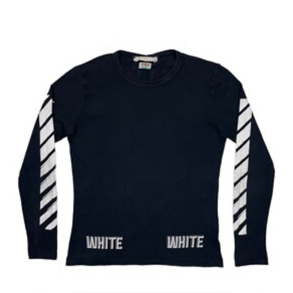 Off-White Crew Neck Sweatshirt size M EUC - Picture 1 of 6